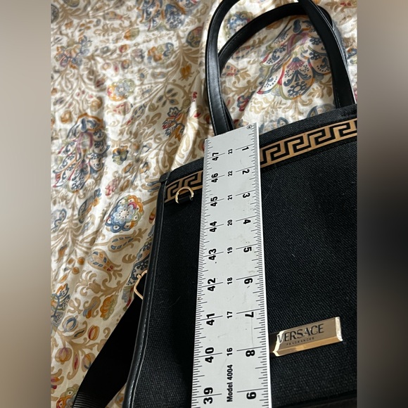 Versace Black Crossbody Bag with Gold Accents - Picture 11 of 16